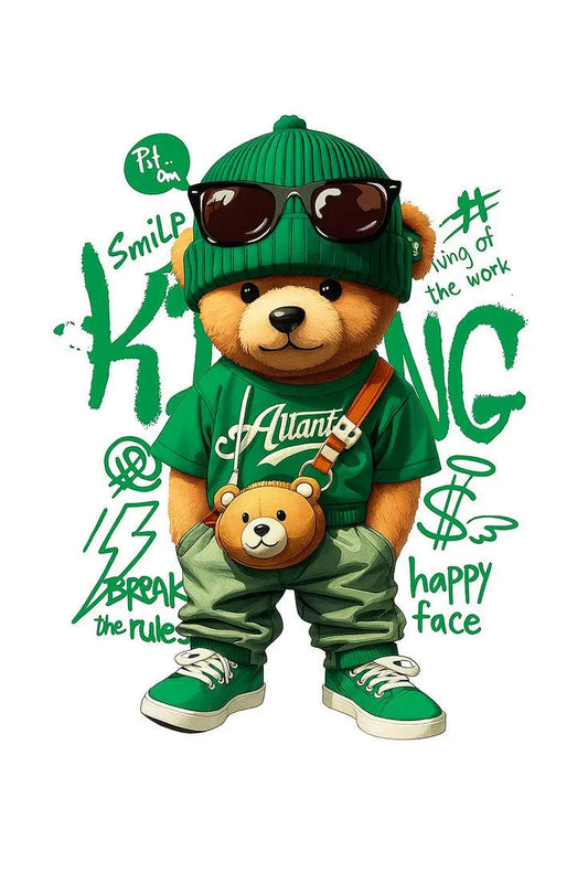 Colorful Teddy Bear T-Shirt Designs, PNG Clipart (Digital Download)