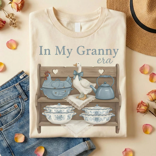 In My Granny Era Digital PNG Shirt Design, Vintage Goose Kitchen Shelf Art,  Instant Download